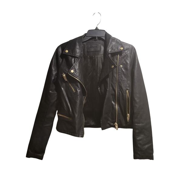 Blank NYC Jackets & Blazers - Blank NYC faux leather black moto jacket XS edgy Rockabilly biker Grunge